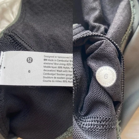 Lululemon Free to Be Bra Women’s Size 6 Camo Olive Forest Green - Picture 7 of 9